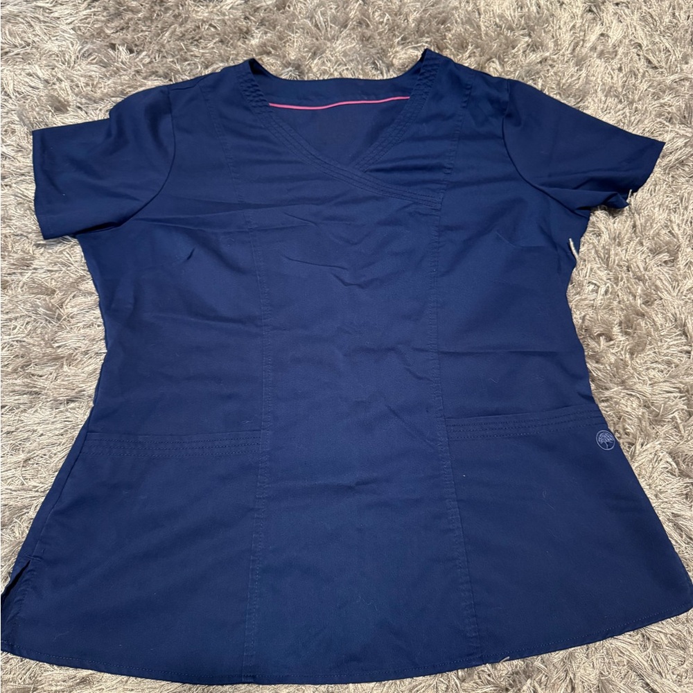 Purple Label by Healing Hands Navy Blue Women's Scrub Set